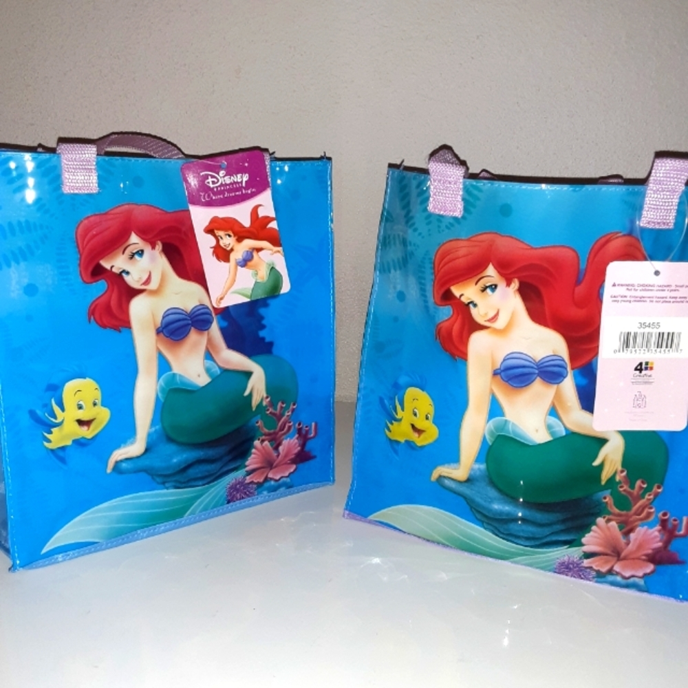 Set of 2 Disney little mermaid tote bags
